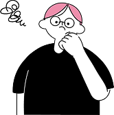 悩んでるイラスト